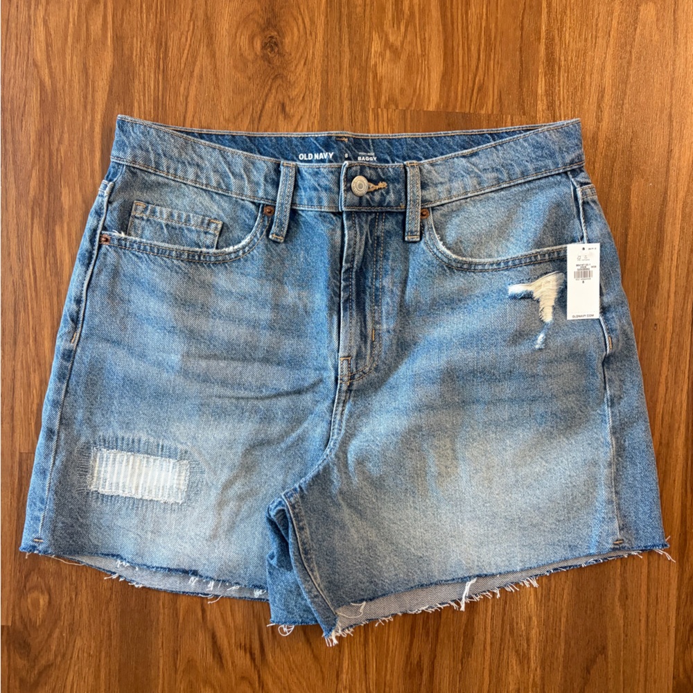 NWT Old Navy High-Waisted Baggy Jean Shorts